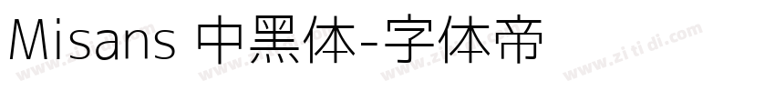 Misans 中黑体字体转换